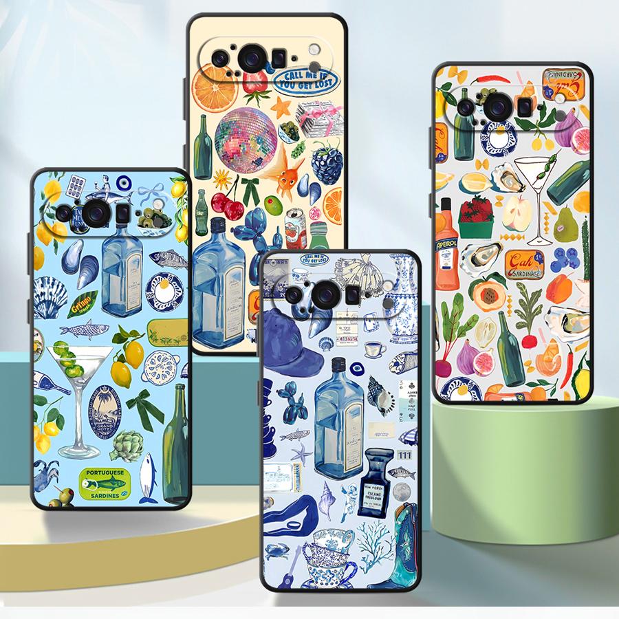 Google Pixel 8A - Cover per telefono con paesaggio costiero